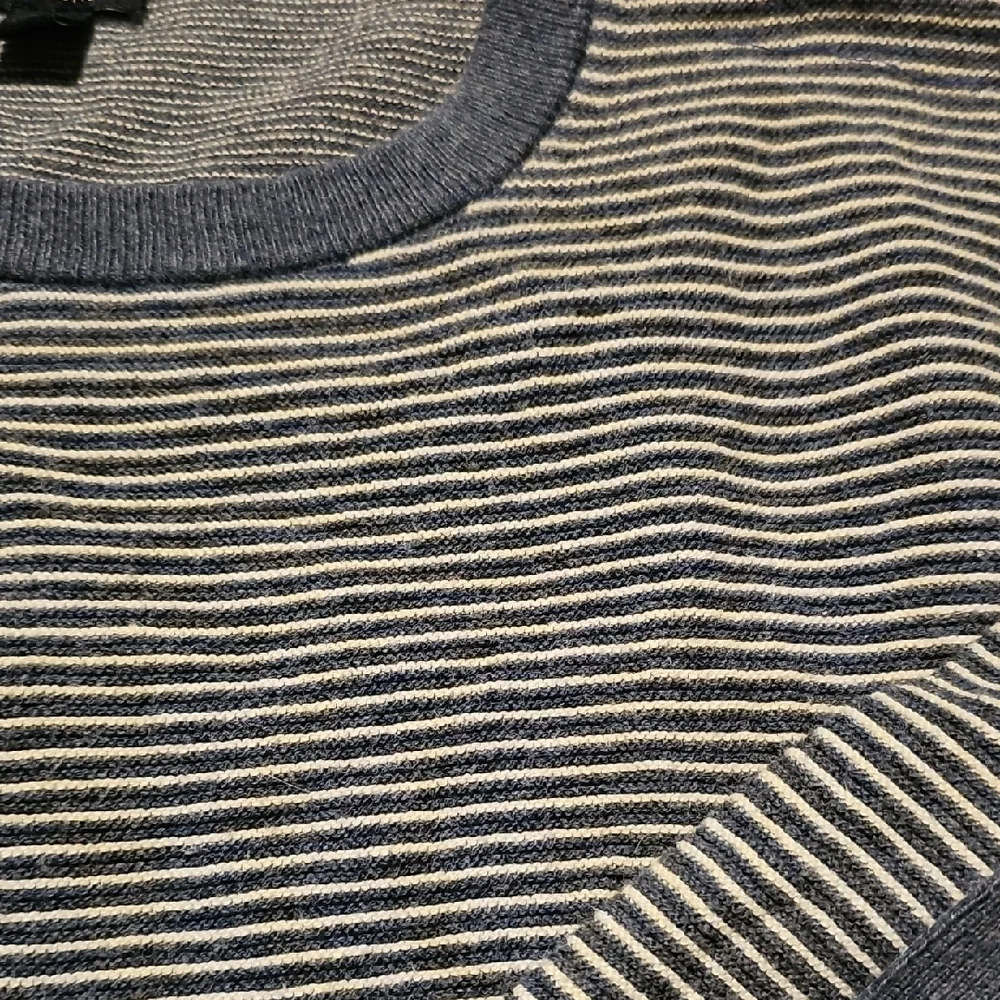 J. Crew Sweater Blue White Striped Crewneck Soft Men Casual Small